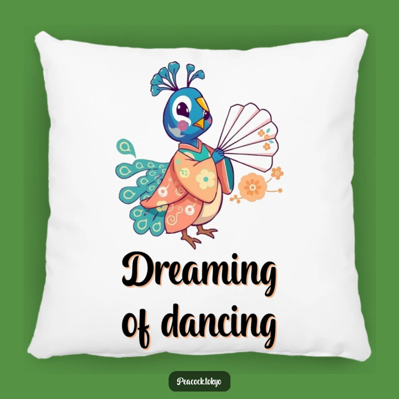 Funny Whimsical Peacock Fan Pillow - Playful Humorous Accent Piece