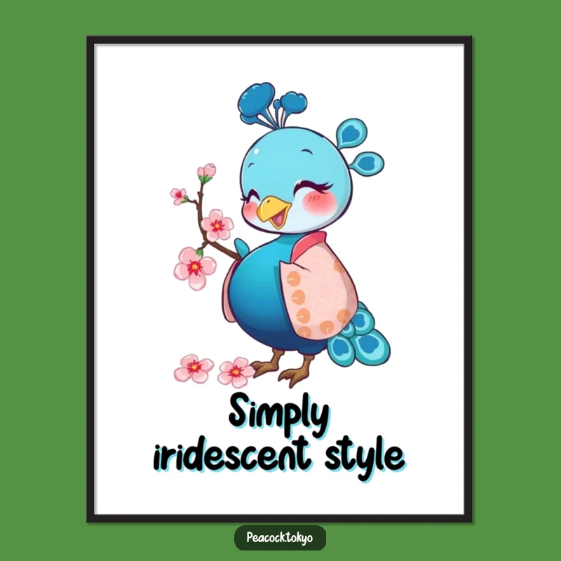 Funny Peacock Kimono Poster - Humorous Wall Art for Bird Enthusiasts