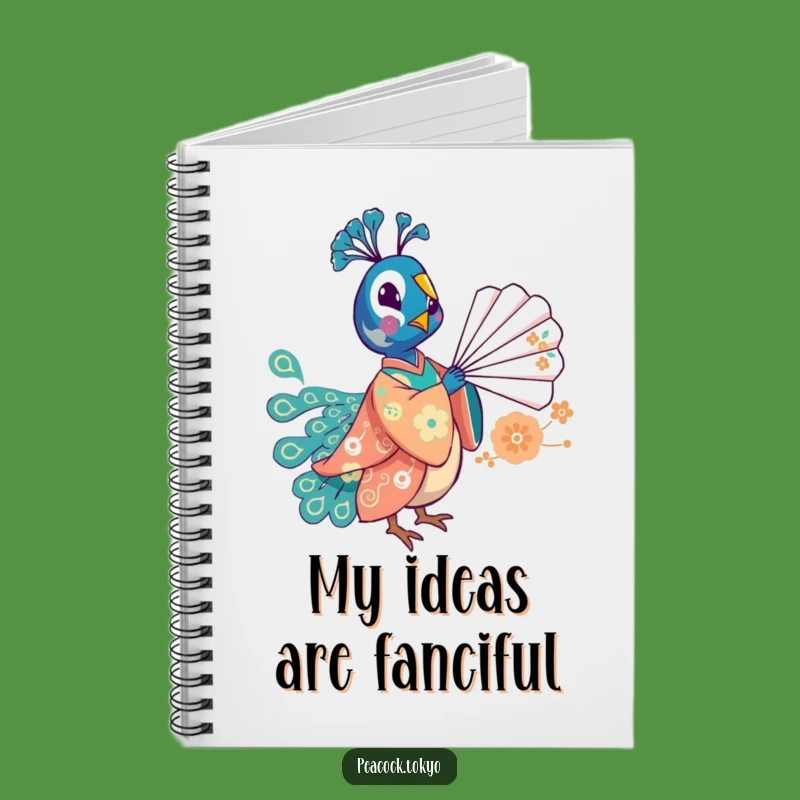 Funny Whimsical Peacock Fan Notebook - Playful Journal for Creative Minds
