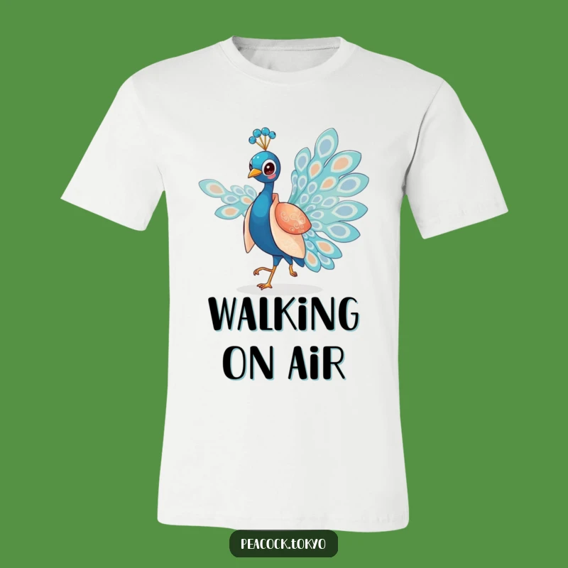 Funny Charming Peacock Silken Kimono T-Shirt - Elegant Humorous Apparel