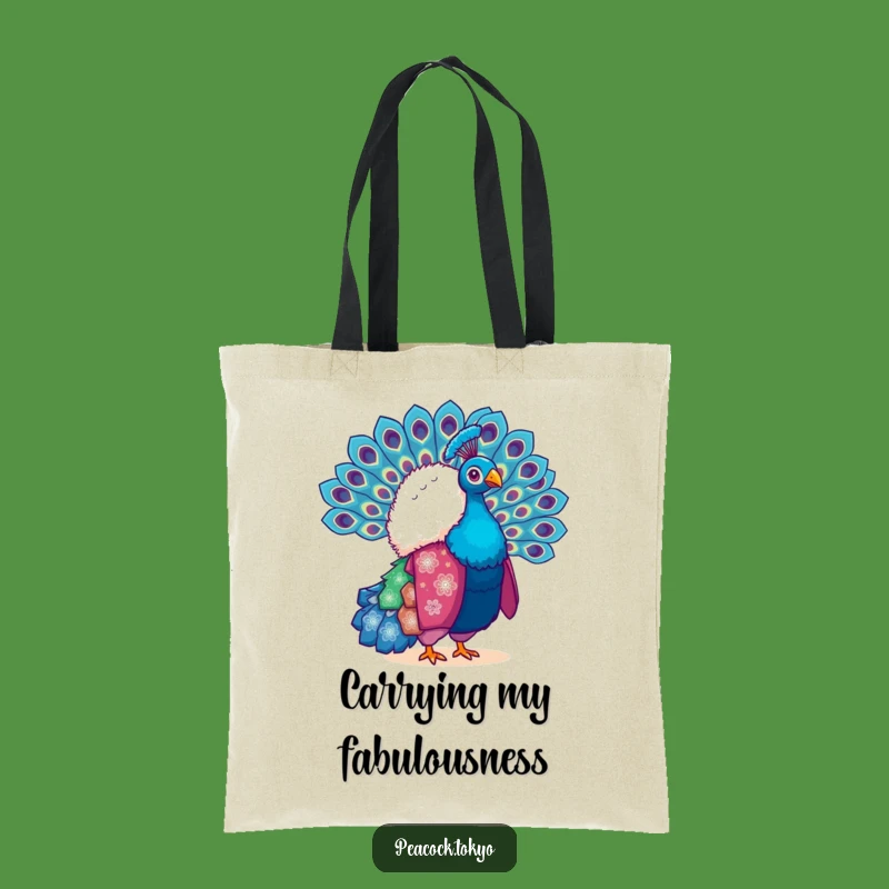 Funny Peacock Kimono Tote - Vibrant Feather Accessory