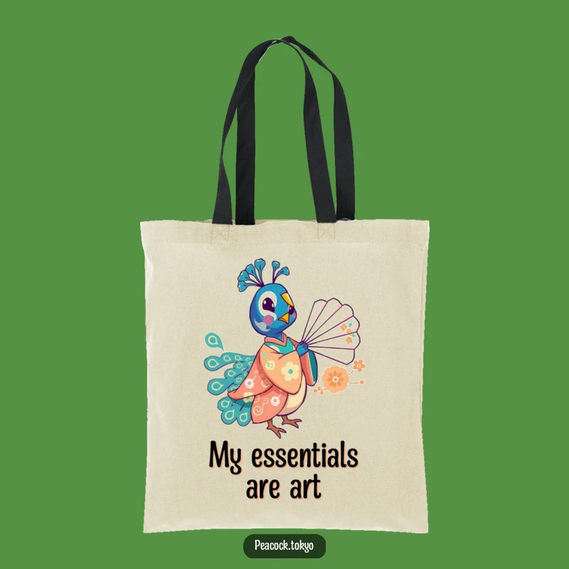 Funny Whimsical Peacock Fan Tote Bag - Playful Humorous Accessory